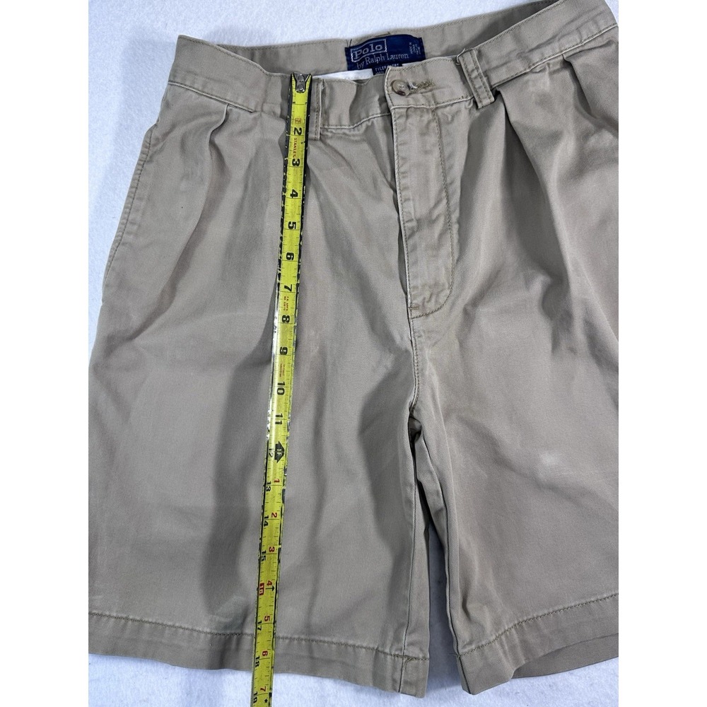Polo Ralph Lauren Tyler Short Men's 30 Khaki Pleated Chino Cotton Shorts - Picture 4 of 9